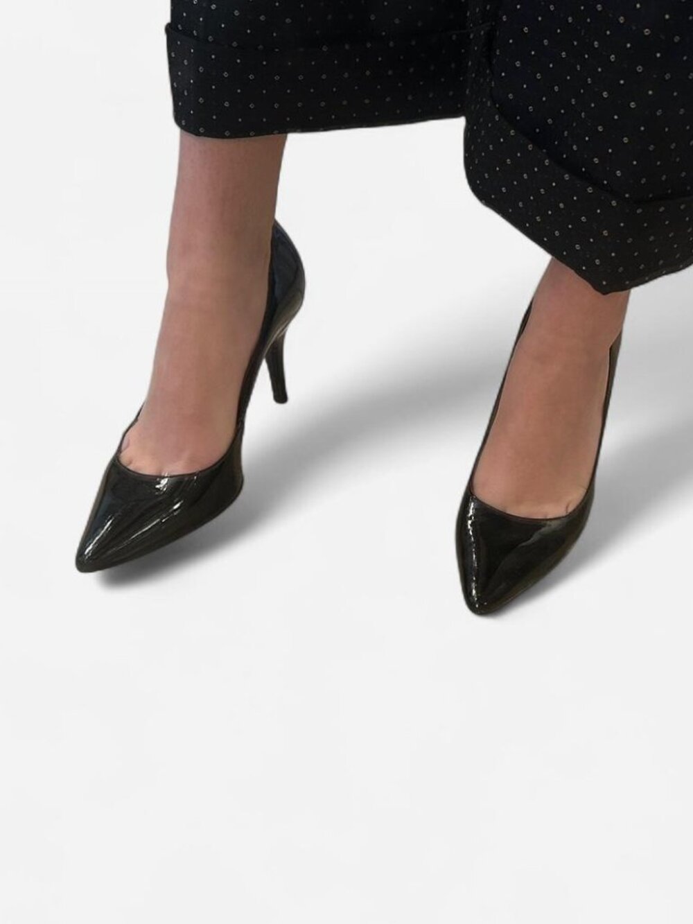 Talbots genuine black patent leather 3” pump